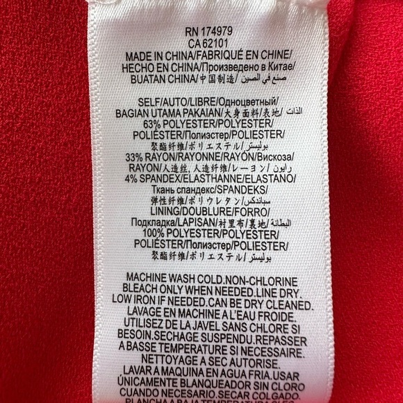 BCBG MaxAzria Cerys Peplum Jumpsuit lipstick red, V Neck Sleeveless Size  0 NWT - Picture 10 of 12